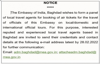 Formation of panel of local travel agents